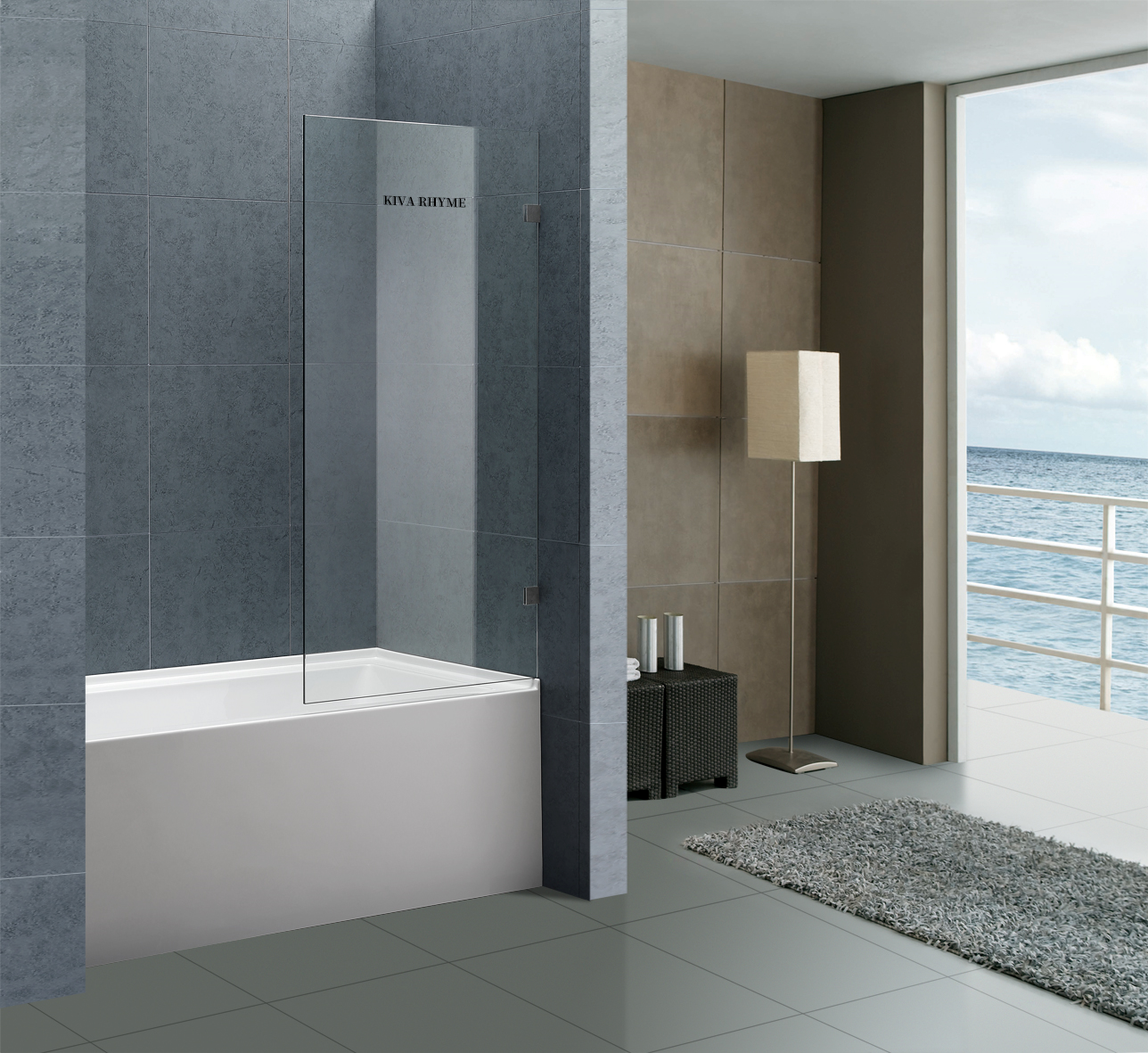 KIVA RHYME High Quality Glass Bath Screen