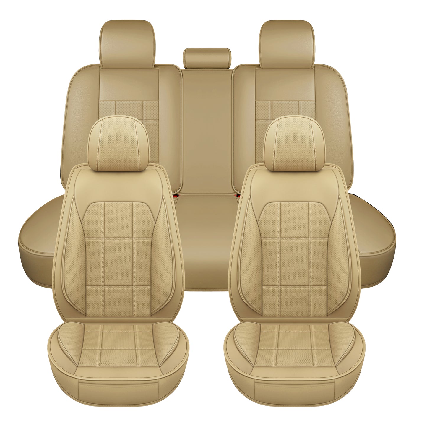 Kivaguru Leatherette Car Seat Covers, Non-Slip and Waterproof Vehicle Cushion Protectors. Universal Fit Interior Accessories