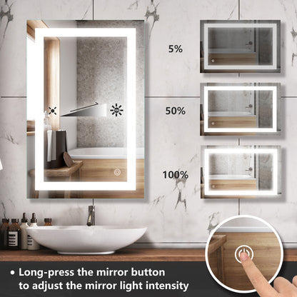 HILTON28"X36"O-Square Wall Mounted Backlit LED Mirror