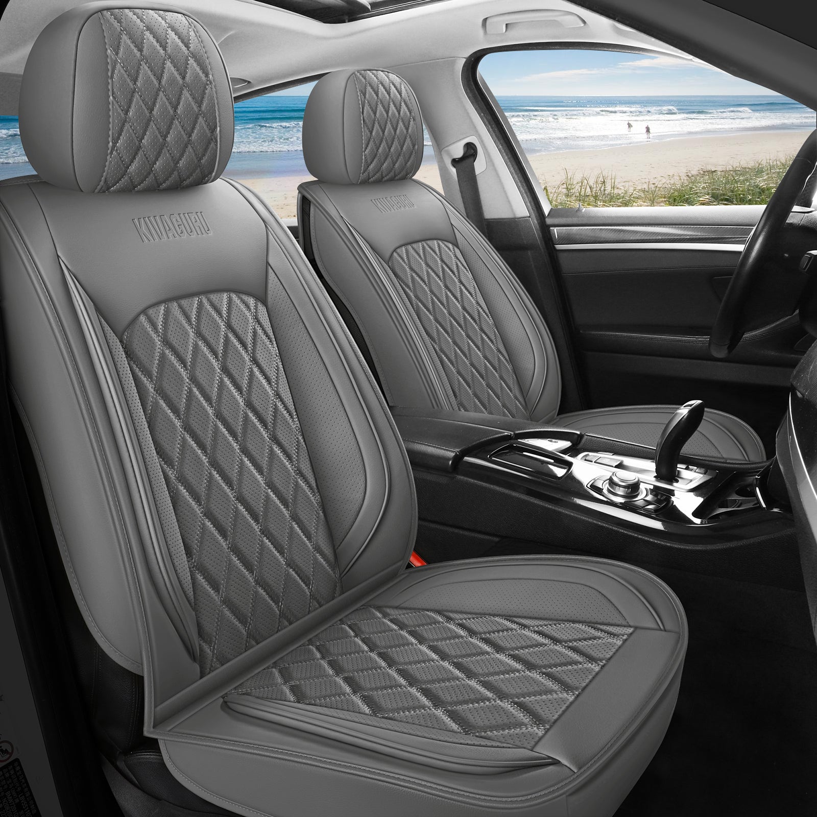 Kivaguru Car Seat Covers Universal Non-Slip Cushion Protectors Kiva  Rhyme