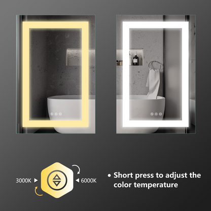 HILTON36"X36"T-LED Lighted Bathroom Makeup Mirror