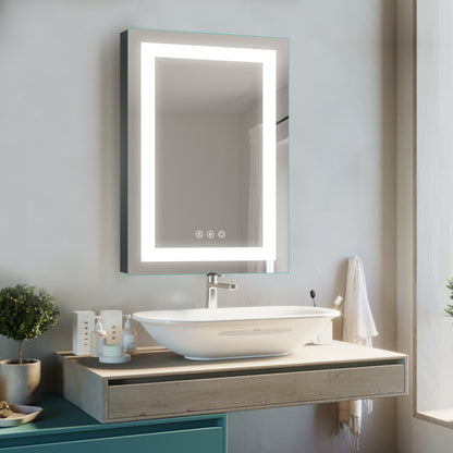 HILTON-24"X36"T-LED Lighted Bathroom Makeup Mirror