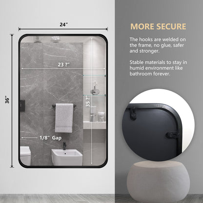 18*48 Framed Bathroom Mirror, Rectangular Mirror With Horizontal Or Vertical Wall Mounted Design
