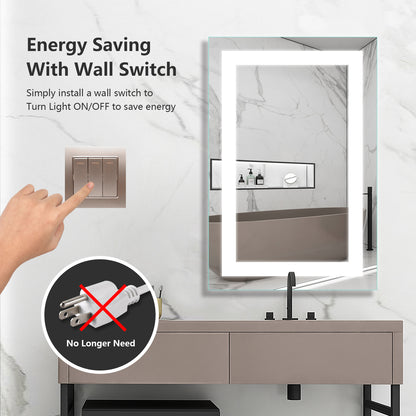 HILTON24"X36"D-Square Wall Mounted Backlit LED Mirror