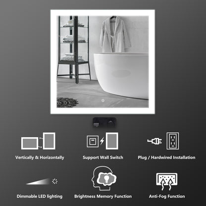 Envy36"X36"O-Square Wall Mounted Backlit LED Mirror