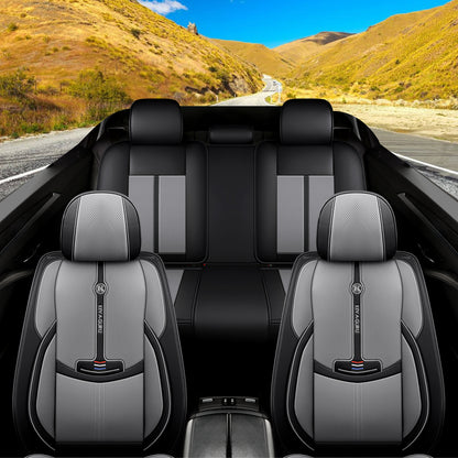 Kivaguru Universal Leather Car Seat Covers with Non-Slip Backrest Protection
