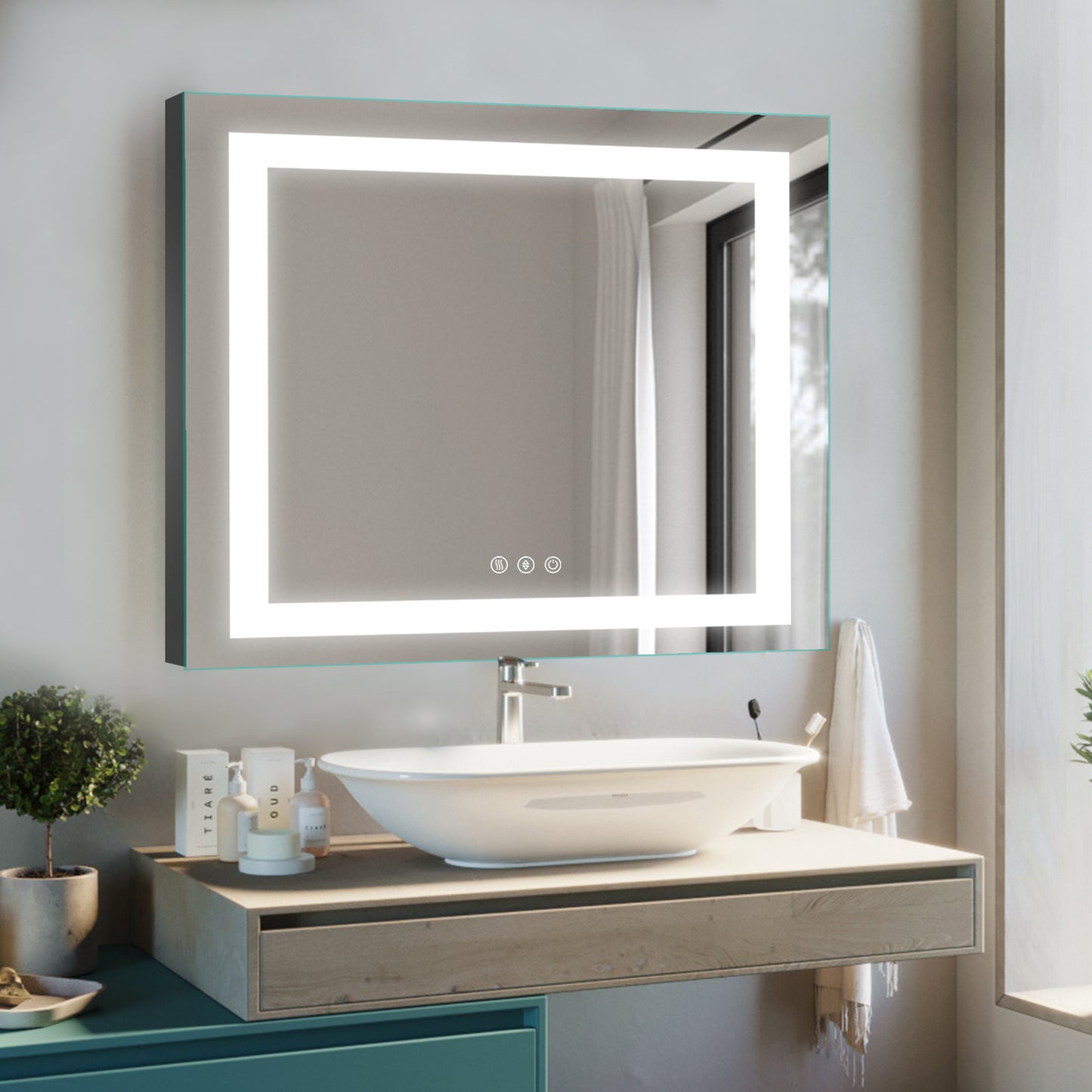 HILTON36"X48"T-LED Lighted Bathroom Makeup Mirror
