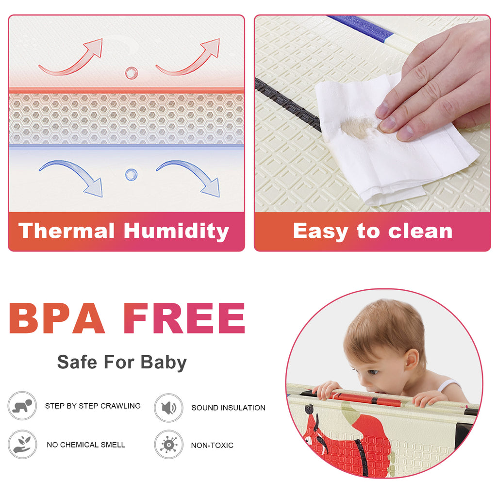 Baby Products Online - Waterproof Baby Play Mat Xpe Soft Floor Folding  Carpet Crawling Carpet Activity Carpet For Child Folding Blanket Play  Blanket Play Toys - Kideno