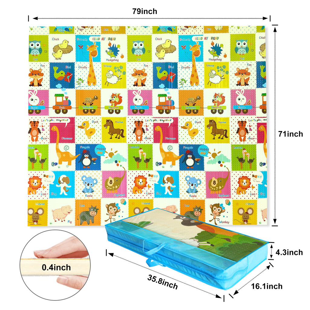 Folding Blanket Educational Toys Baby Play Mat Waterproof XPE Soft Floor  Playmat Foldable Crawling Carpet Kid