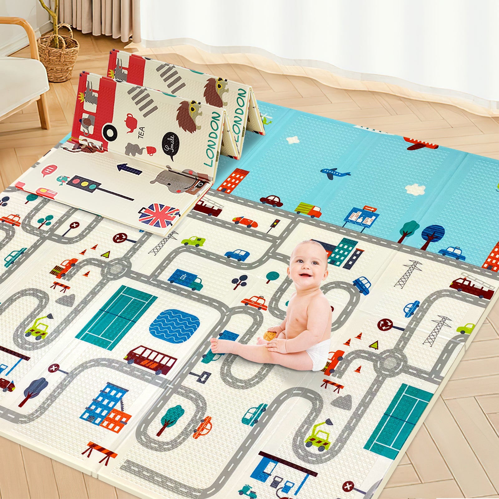 omringen Meenemen Ontdooien, ontdooien, vorst ontdooien Park&London Baby Play Mat,Large Waterproof Foam Foldable Baby Crawling - Kiva Rhyme omringen Meenemen Ontdooien, ontdooien, vorst ontdooien Park&London Baby Play Mat,Large Waterproof Foam Foldable Baby Crawling - Kiva Rhyme