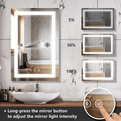 HILTON28"X36"D-Square Wall Mounted Backlit LED Mirror